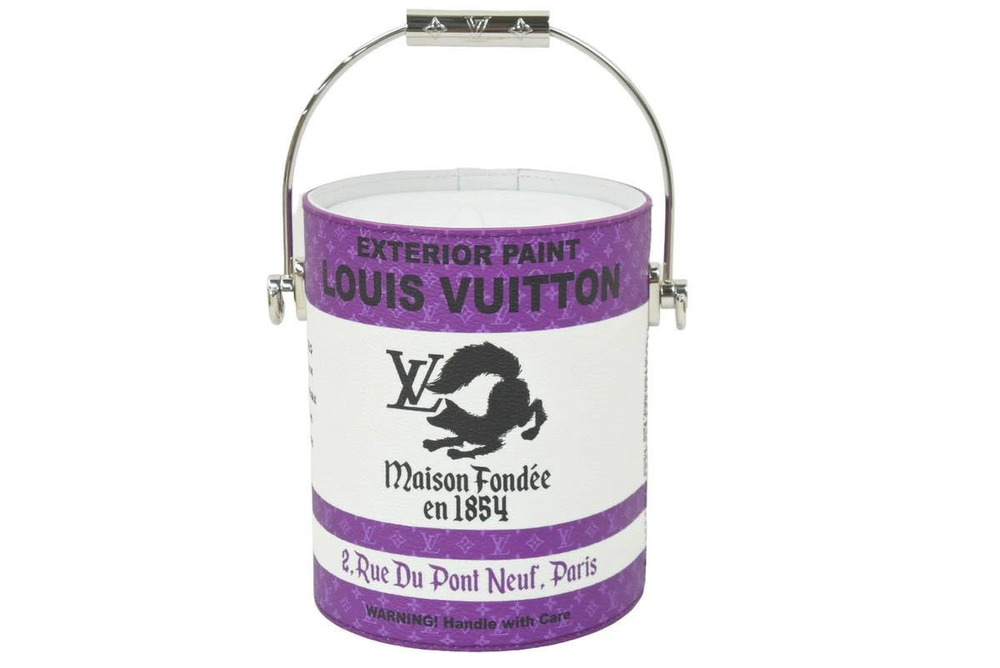 Louis Vuitton Handbag Painted Can purple